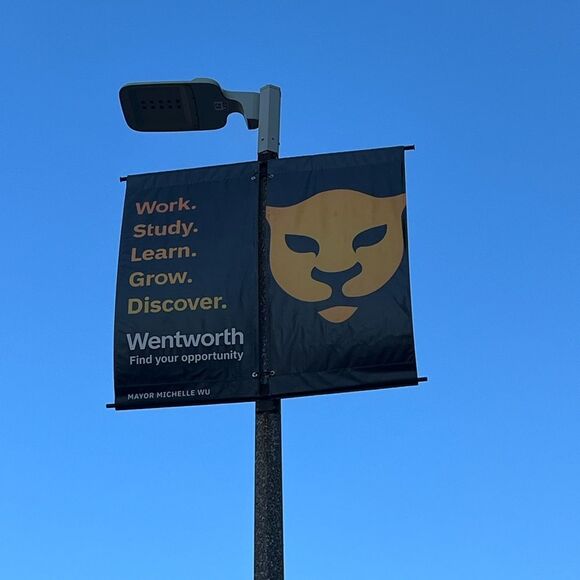 Vintage Wool & Leather Wentworth Institute Technology Boston Retro Team Jacket-M - Picture 2 of 12